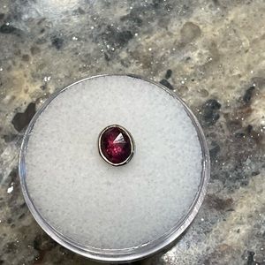 Mettle and Silver White Gold Winza Ruby Threadless End